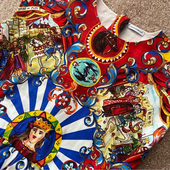 Dolce & Gabbana Majolica Carretto Siciliano Printed Dress “read description!” - Picture 9 of 16